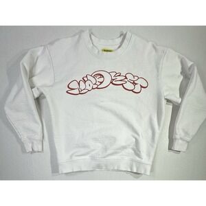 MARKET Sweatshirt White Red Graffiti Logo Crewneck Men's‎ Size M
